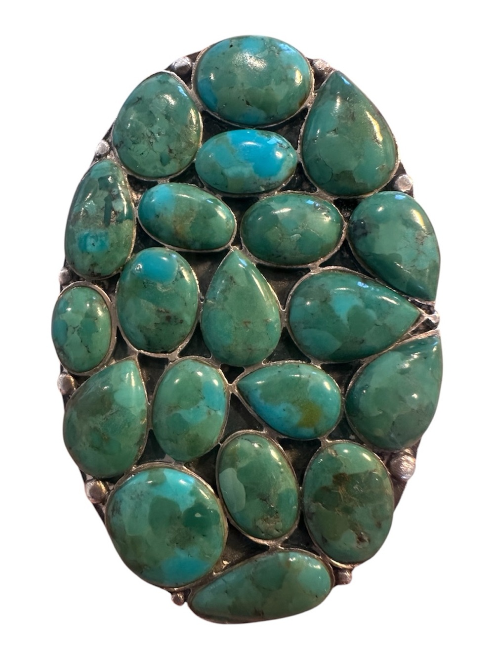 Sterling Silver and Turquoise Pendant/Pin vintage